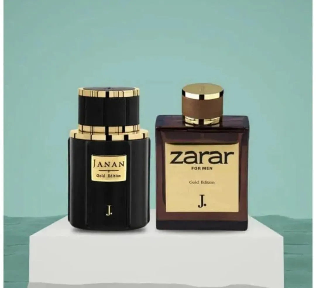 Premium perfume gift set in black and gold, 200ml