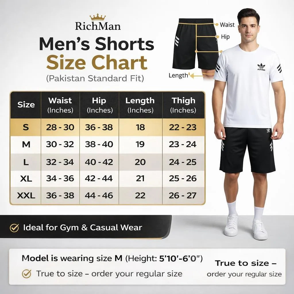 Men's T-Shirt & Shorts Set - White & Black, Summer Casual - view 4