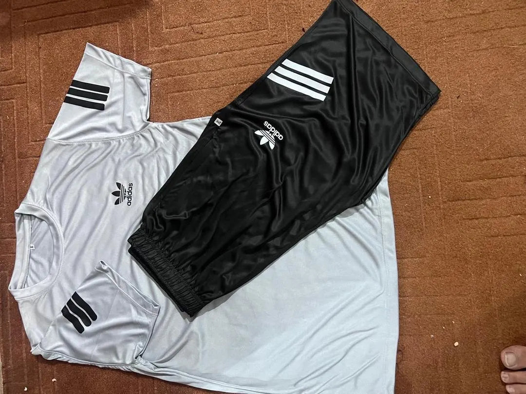 Men's T-Shirt & Shorts Set - White & Black, Summer Casual - view 5
