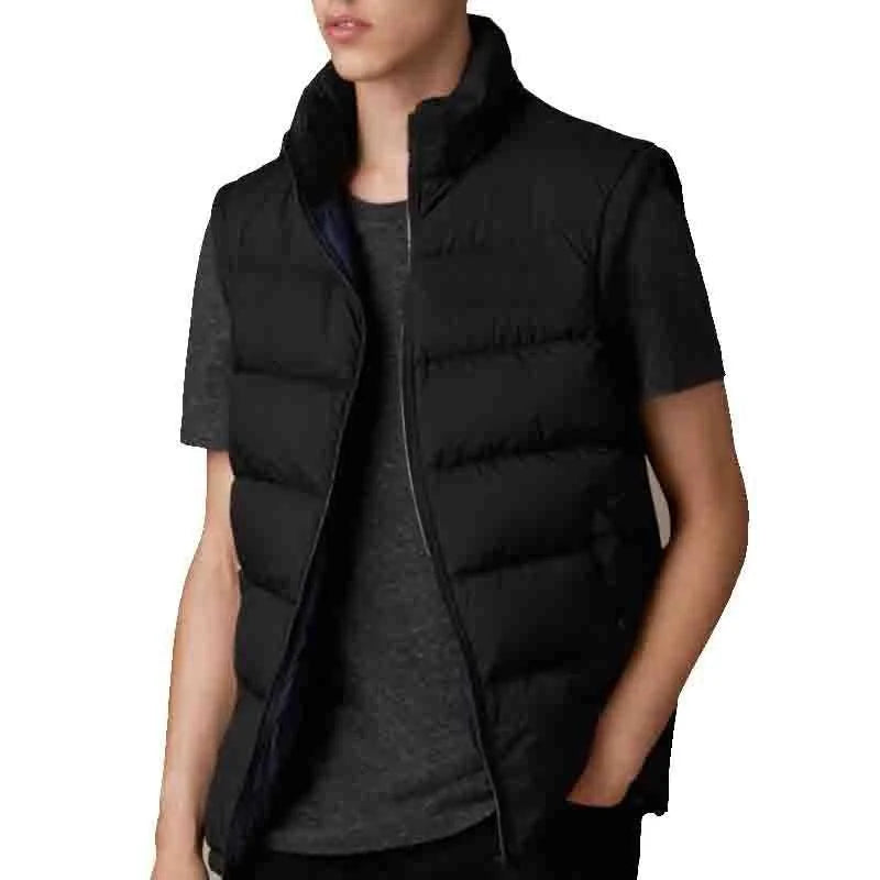 Men's Hooded Polyester Bomber Jacket - Plain Black, Unisex