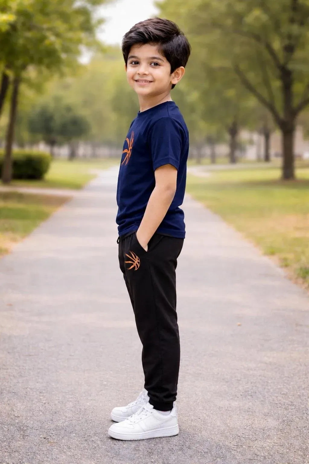Kids Printed Track Suit Set - Navy Blue, Ages 1-12 - view 2