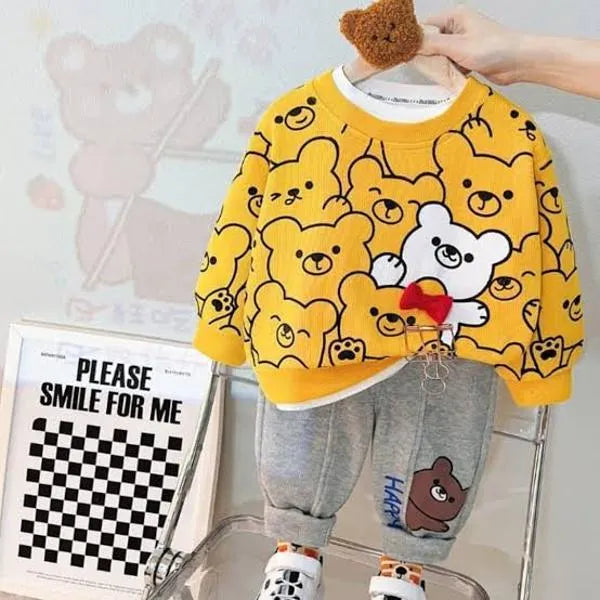 Girls Fleece Printed Tracksuit - 2 Piece
