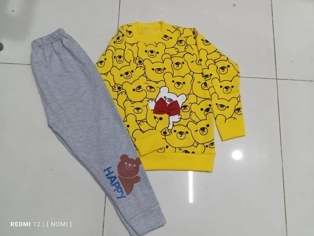 Girls Fleece Printed Tracksuit - 2 Piece - view 2