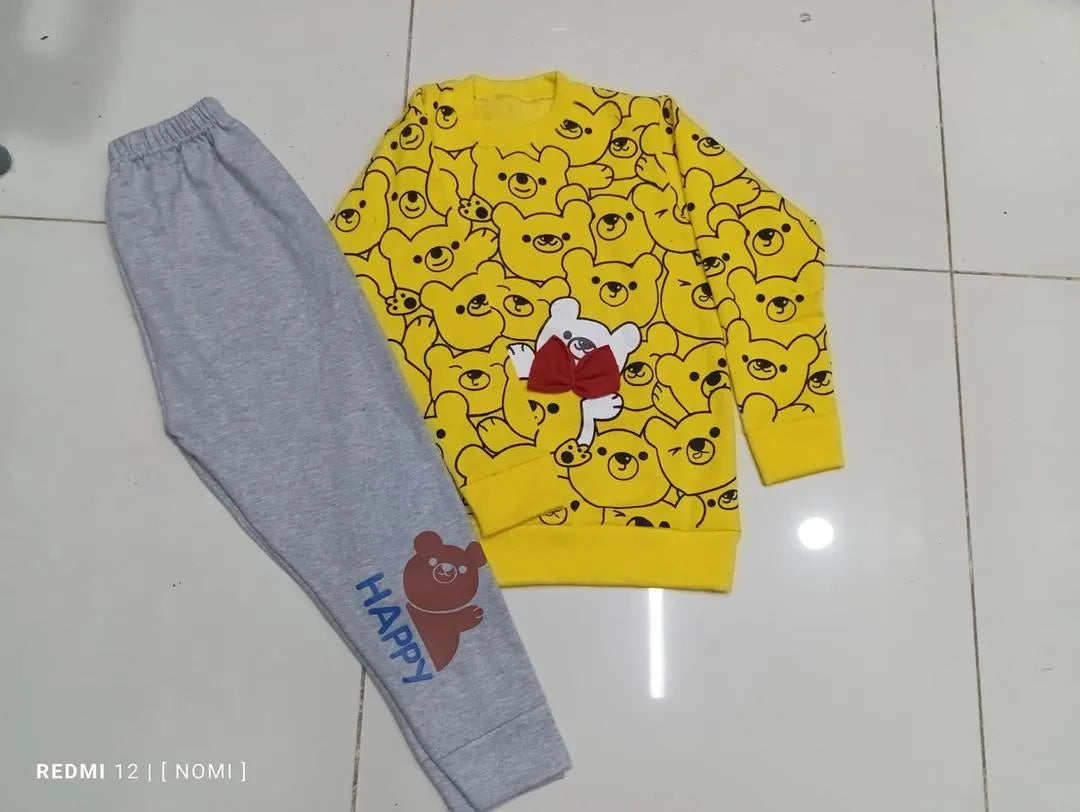 Girls Fleece Printed Tracksuit - 2 Piece - view 2