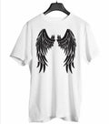Men's Angel Wings Print T-Shirt & Trouser Set - White
