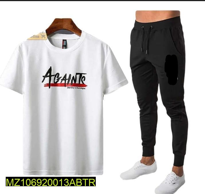 Men's Printed Polyester Track Suit - White, 2 Piece (Design 2) - view 3