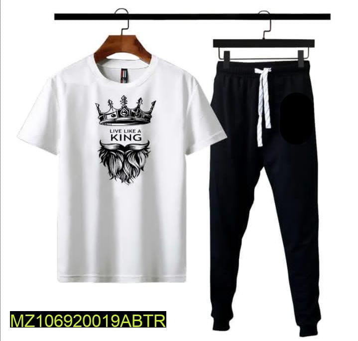 Men's Crown Graphic Track Suit - Yellow & Black, 2 Piece - view 5
