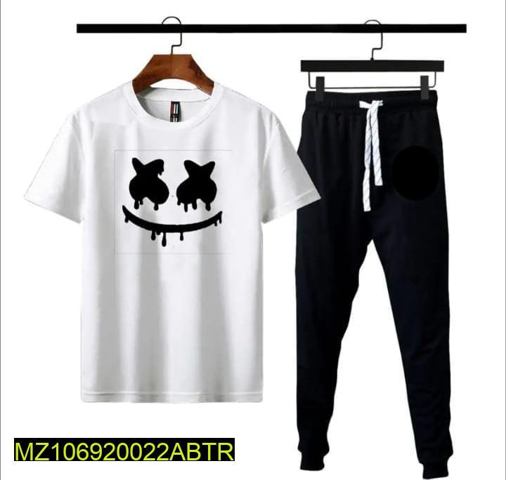 Men's Printed Polyester Track Suit - White, 2 Piece (Design 1) - view 5