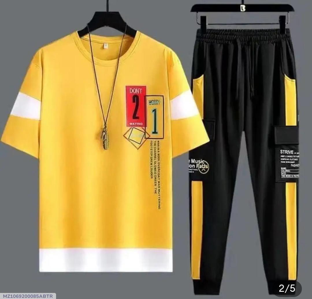 Men's Graphic Track Suit - Yellow & Black - view 4