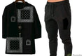 Men's Embroidered Hoodie & Pants Set - Black