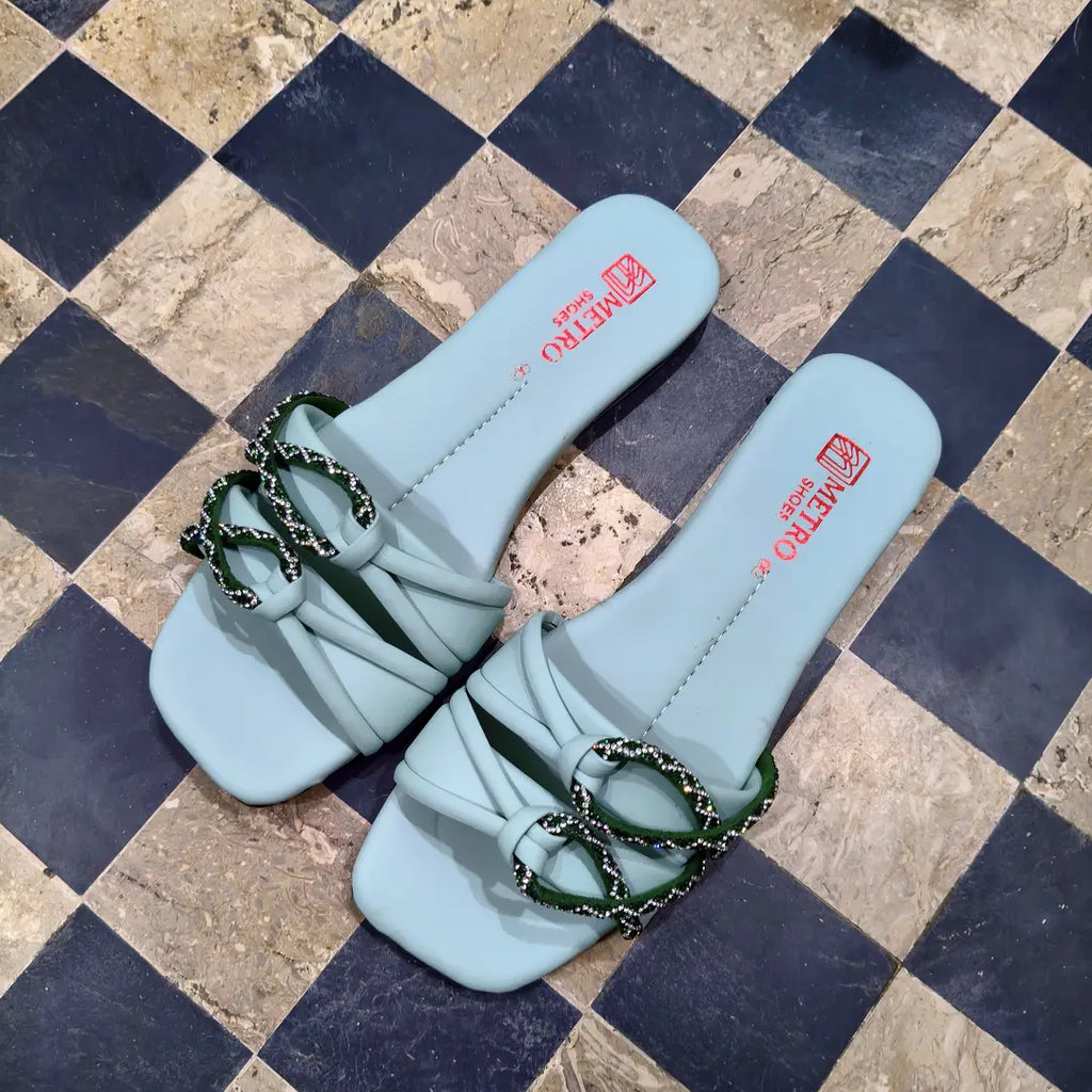 Women's Fancy Slippers - Rexine, Sizes 7-10 (Design 1) - view 5