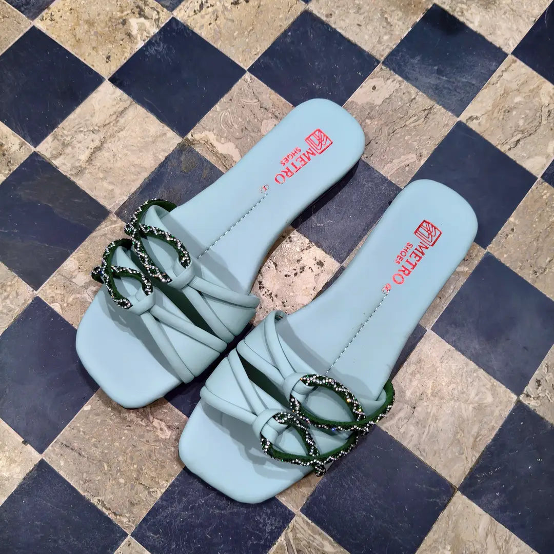 Women's Fancy Slippers - Rexine, Sizes 7-10 (Design 1) - view 5