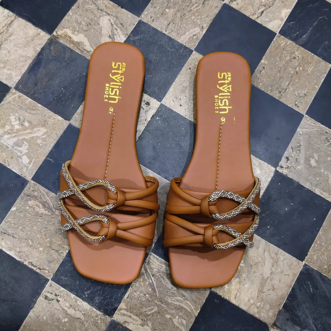 Women's Fancy Slippers - Rexine, Sizes 7-10 (Design 2) - view 5