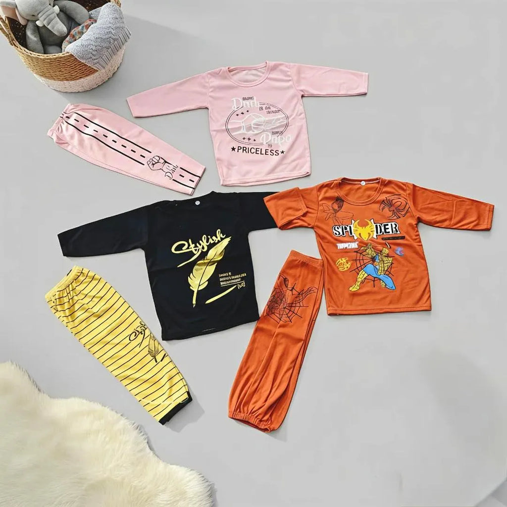 Kids 3-Piece Cotton Lawn Outfit Set - Ages 1-5