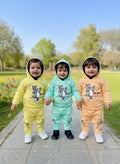 Kids Fleece Hoodie Set - Yellow, Mint & Orange, 2-Pack
