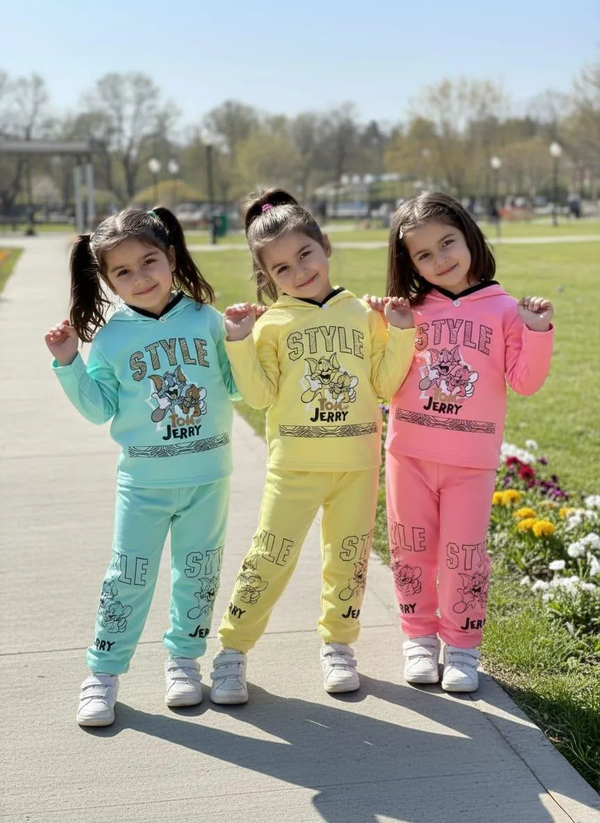 Kids Fleece Hoodie Set - Yellow, Mint & Orange, 2-Pack - view 5