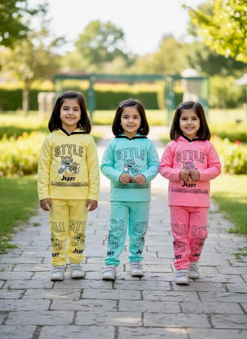 Kids Fleece Hoodie Set - Yellow, Mint & Orange, 2-Pack - view 6