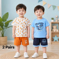 Boys T-Shirt & Shorts - 2 Sets Pack, Printed
