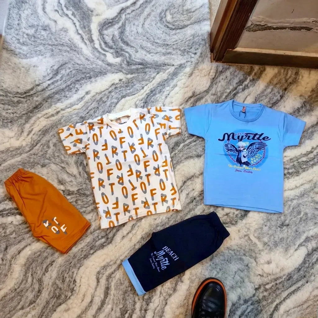 Boys T-Shirt & Shorts - 2 Sets Pack, Printed - view 6