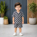 Boys Cotton Lawn Shirt & Shorts Set - 2 Piece Printed