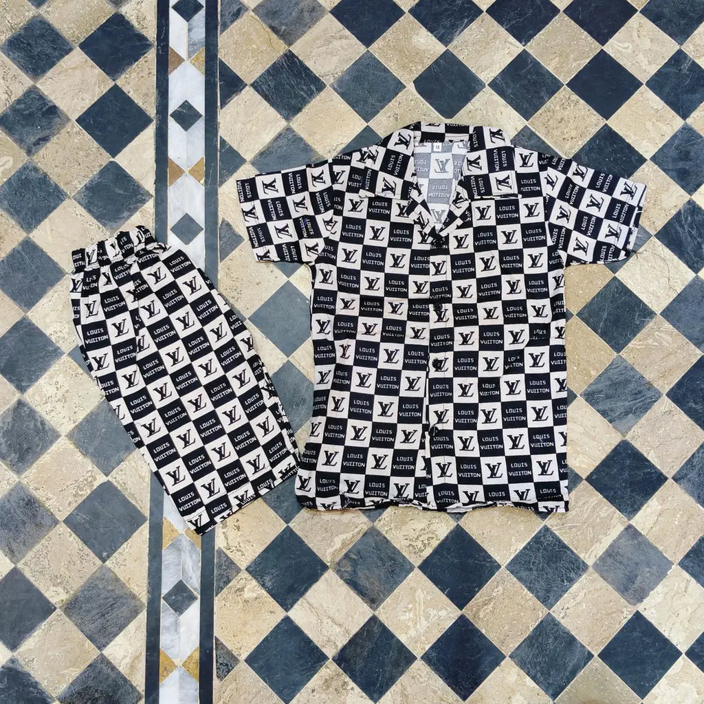 Boys Cotton Lawn Shirt & Shorts Set - 2 Piece Printed - view 3