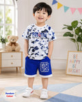 Boys Cotton Jersey Shirt & Shorts Set - Printed (Design 2)