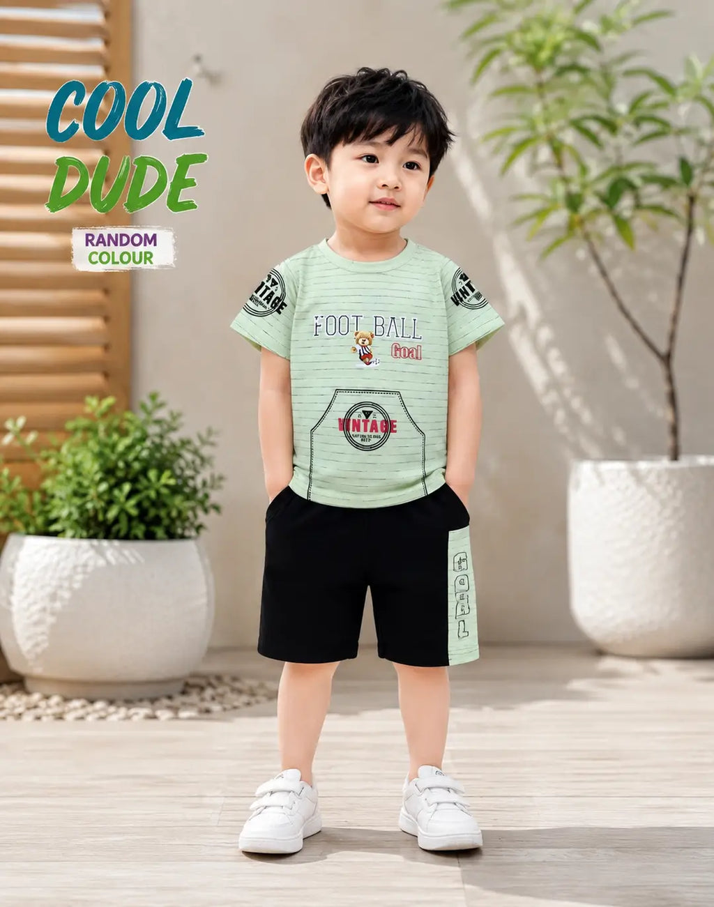 Boys Printed Shirt & Shorts Set - 2 Piece (Design 1) - view 3