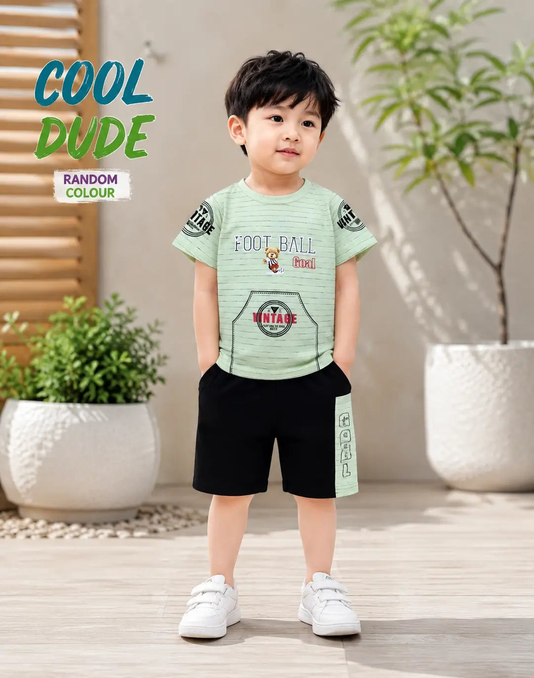 Boys Printed Shirt & Shorts Set - 2 Piece (Design 1) - view 3
