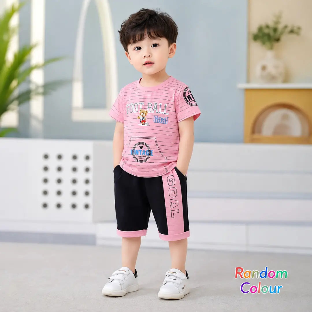 Boys Printed Shirt & Shorts Set - 2 Piece (Design 1) - view 4