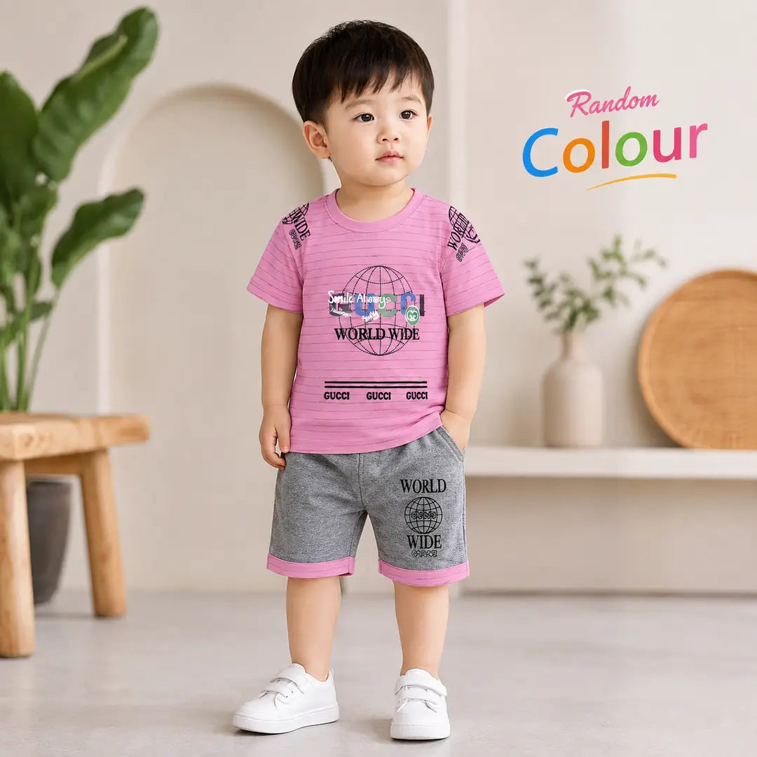 Boys Printed Shirt & Shorts Set - 2 Piece (Design 2) - view 4