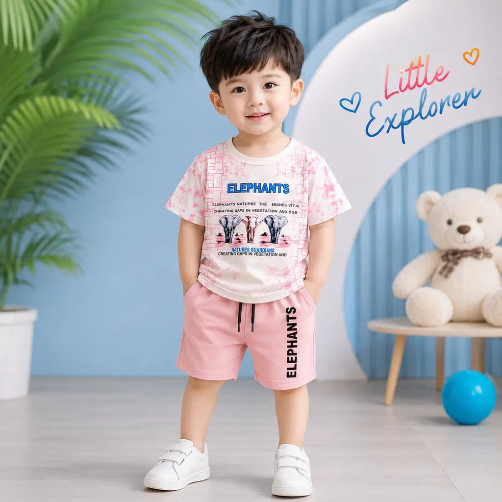Boys Printed Shirt & Shorts Set - 2 Piece (Design 4) - view 2
