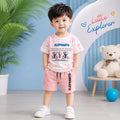 Boys Printed Shirt & Shorts Set - 2 Piece (Design 5)