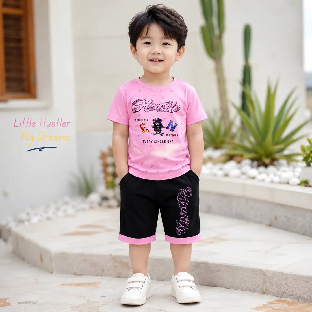 Boys Printed Shirt & Shorts Set - 2 Piece (Design 5) - view 4