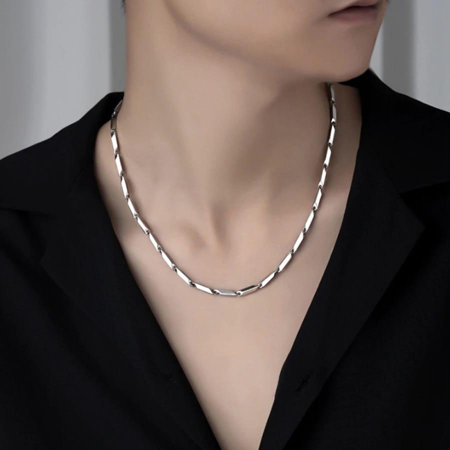 Stainless Steel Chain Locket Silver Men - view 2