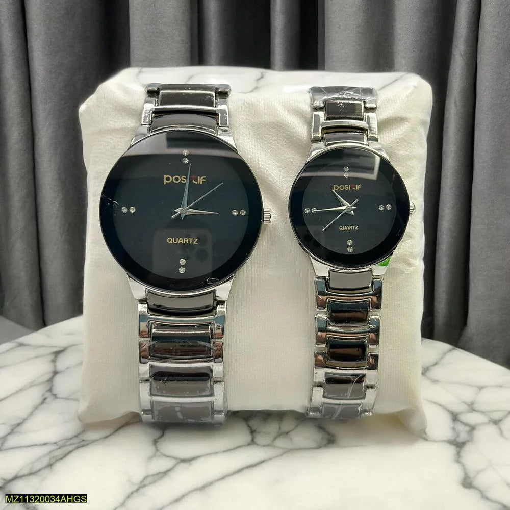 Couple Watch Set - Steel Strap Analog Pair, 36mm & 32mm - view 4