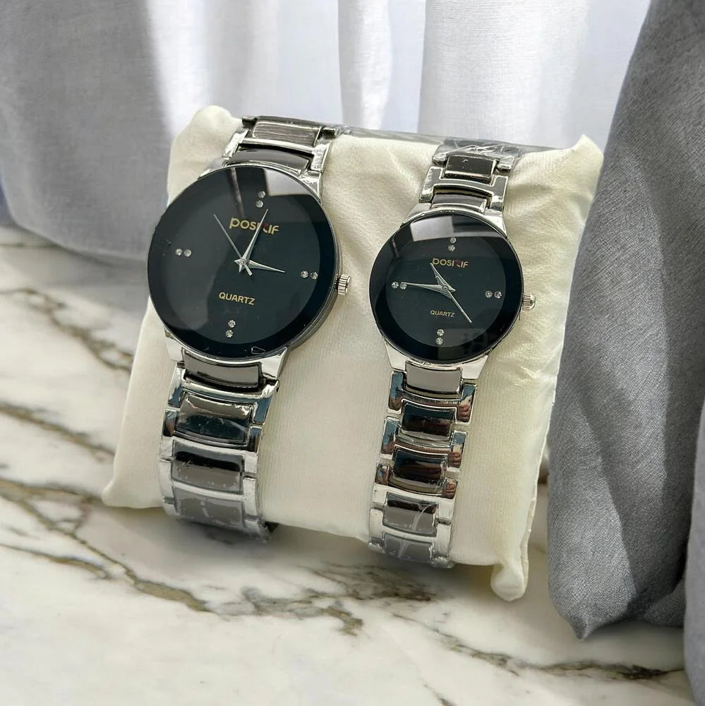 Couple Watch Set - Steel Strap Analog Pair, 36mm & 32mm - view 2