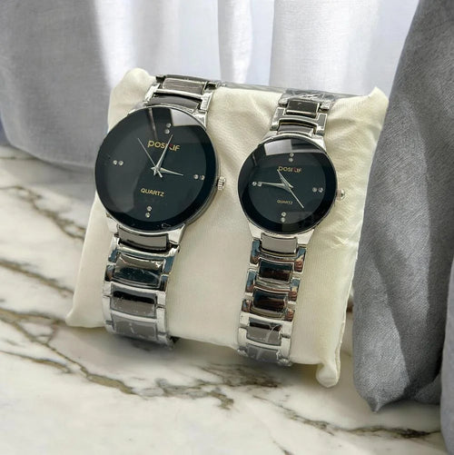 Couple Watch Set - Steel Strap Analog Pair, 36mm & 32mm - view 2