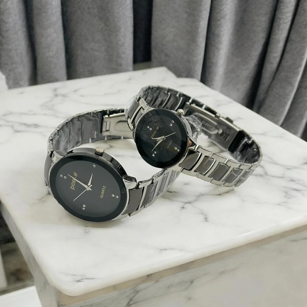 Couple Watch Set - Steel Strap Analog Pair, 36mm & 32mm - view 3