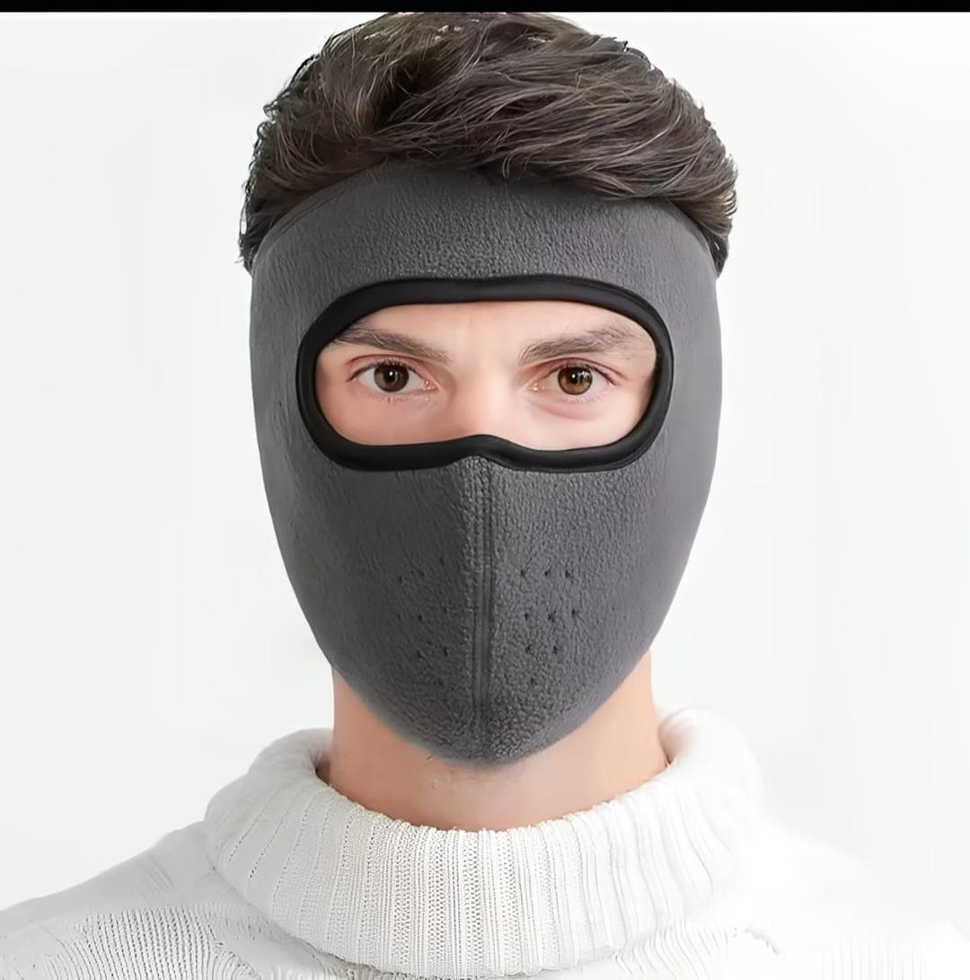 Winter Bike Face Mask - Black Fleece, Pack of 2