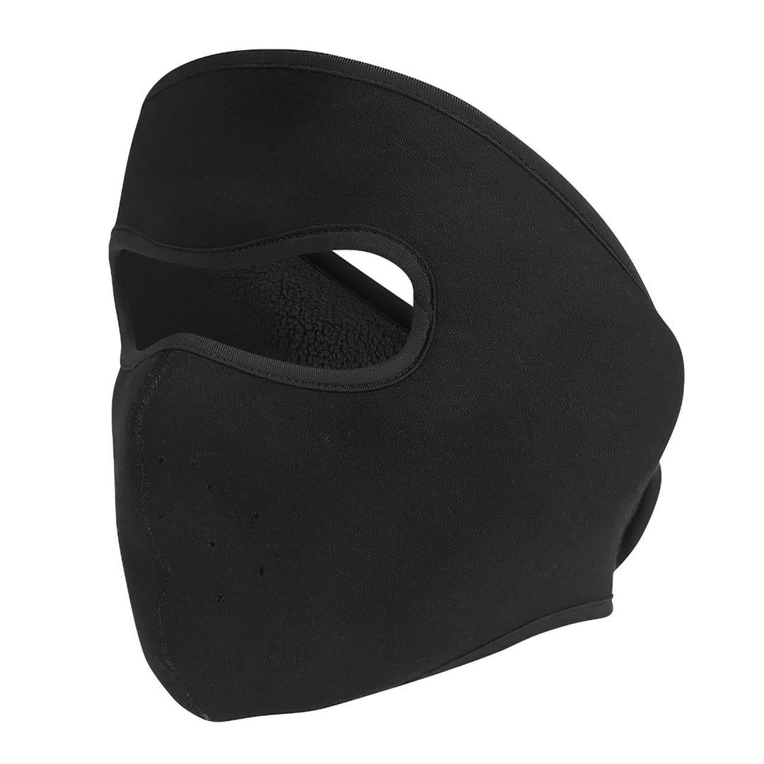 Winter Bike Face Mask - Black Fleece, Pack of 2