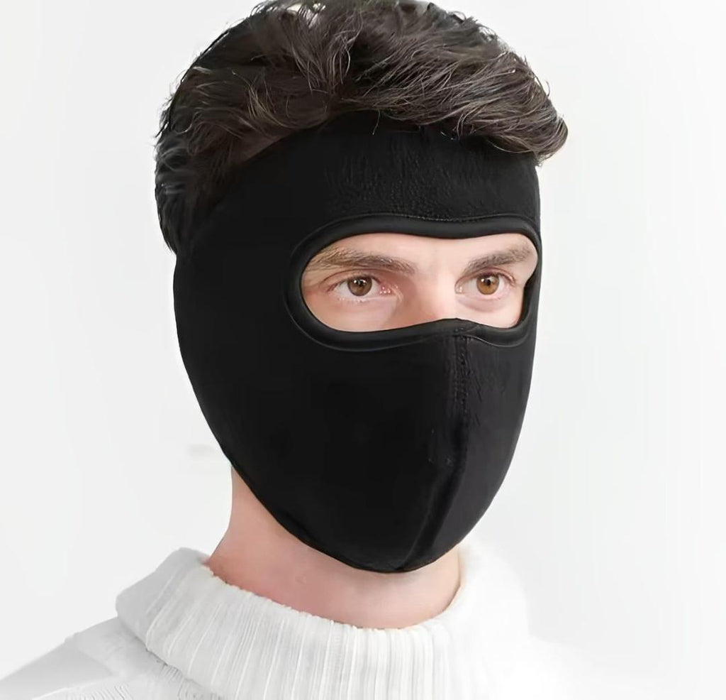 Winter Bike Face Mask - Black Fleece, Pack of 2