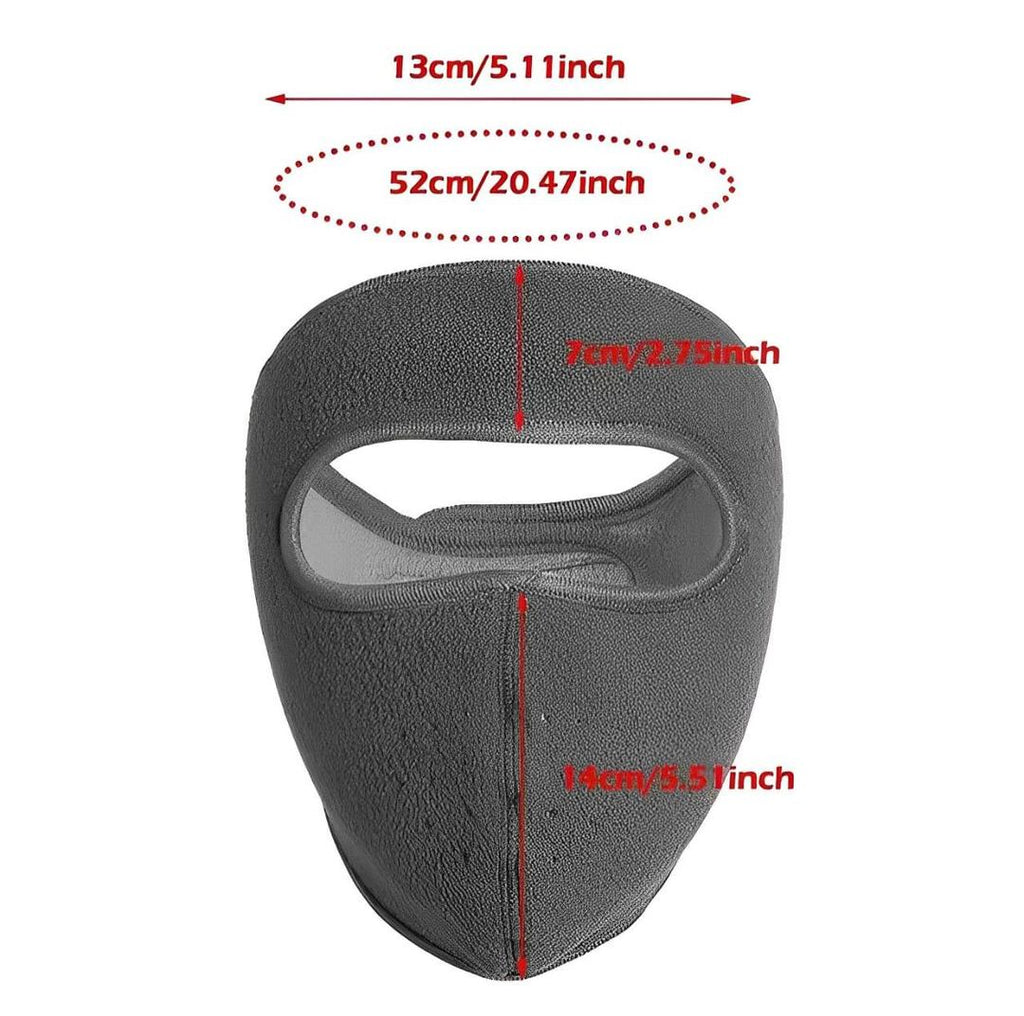 Winter Bike Face Mask - Black Fleece, Pack of 2