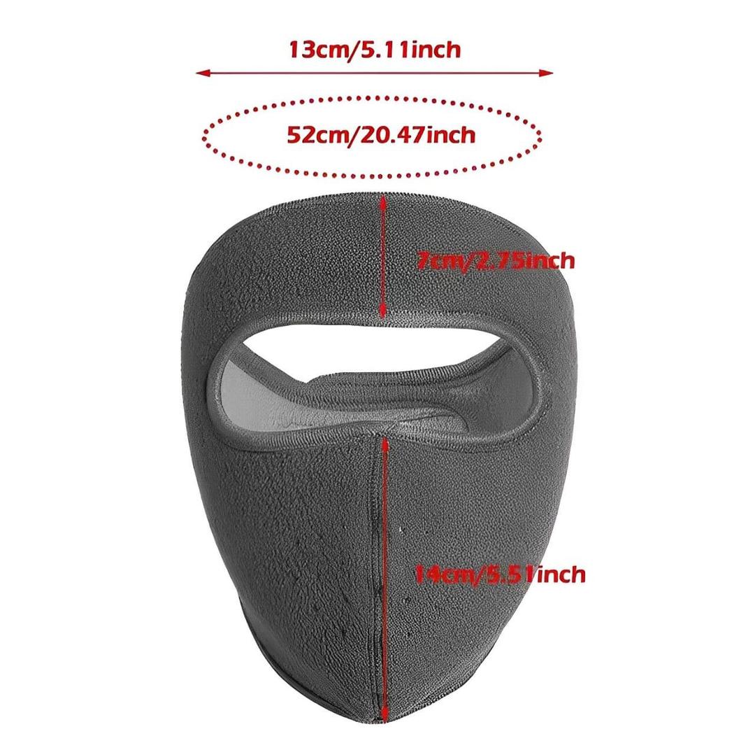 Winter Bike Face Mask - Black Fleece, Pack of 2