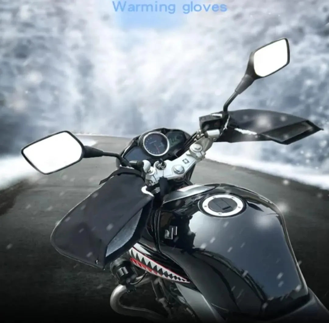 Winter Bike Handle Gloves - Black Fleece, Universal Fit