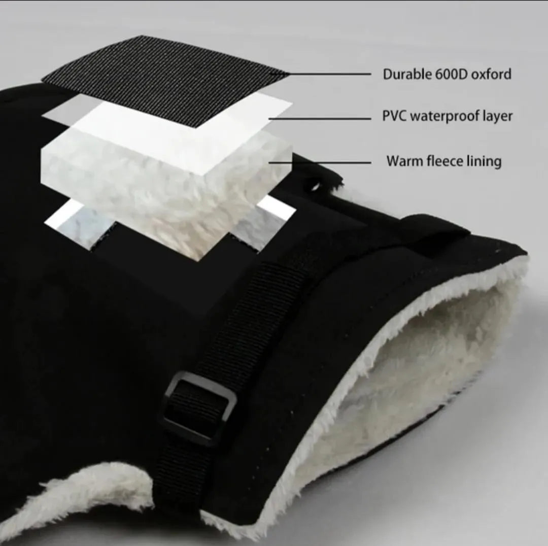 Winter Bike Handle Gloves - Black Fleece, Universal Fit