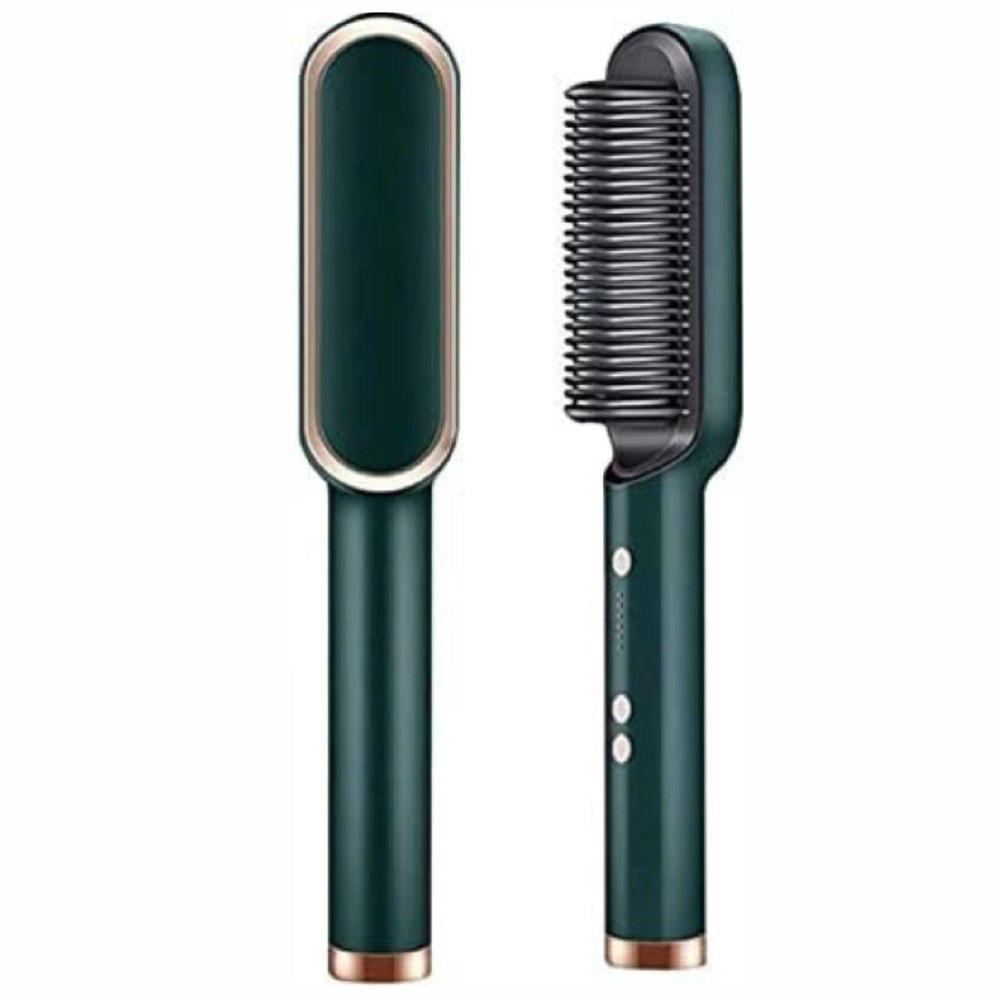Green Hair Straightener Brush for Pakistani Women