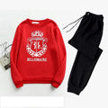 Men's Printed Sweatshirt Track Suit - Red, 2 Piece