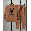 Men's Premium Fleece Track Suit - Brown Markhor Print