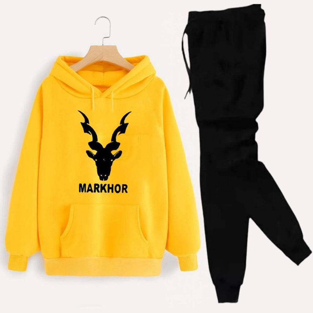 Men's Markhor Hoodie & Fleece Pants Set - Vibrant Yellow - view 3