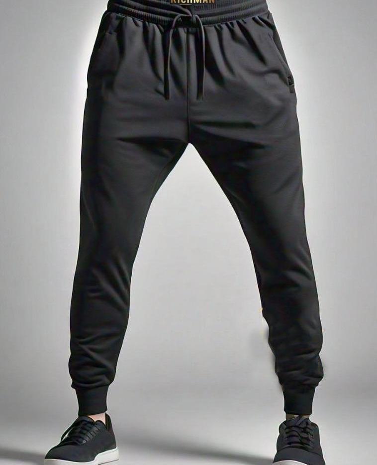 Men's Printed Fleece Track Suit - Black, Winter Warm - view 4